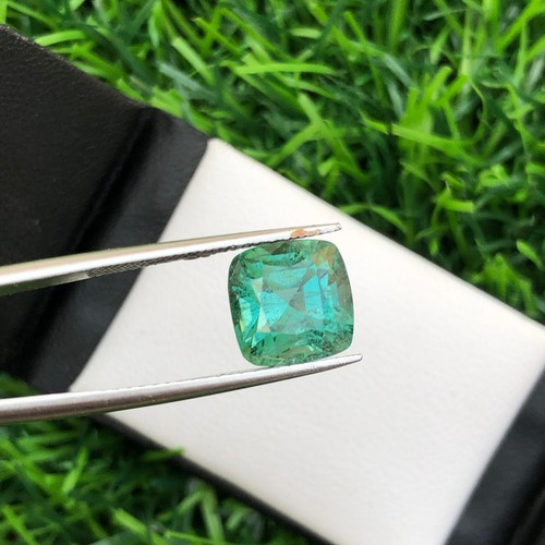 4.80 Ct Natural Faceted Cut Blue Green Tourmaline Gemstone From Jaba Afghanistan - Picture 8 of 16