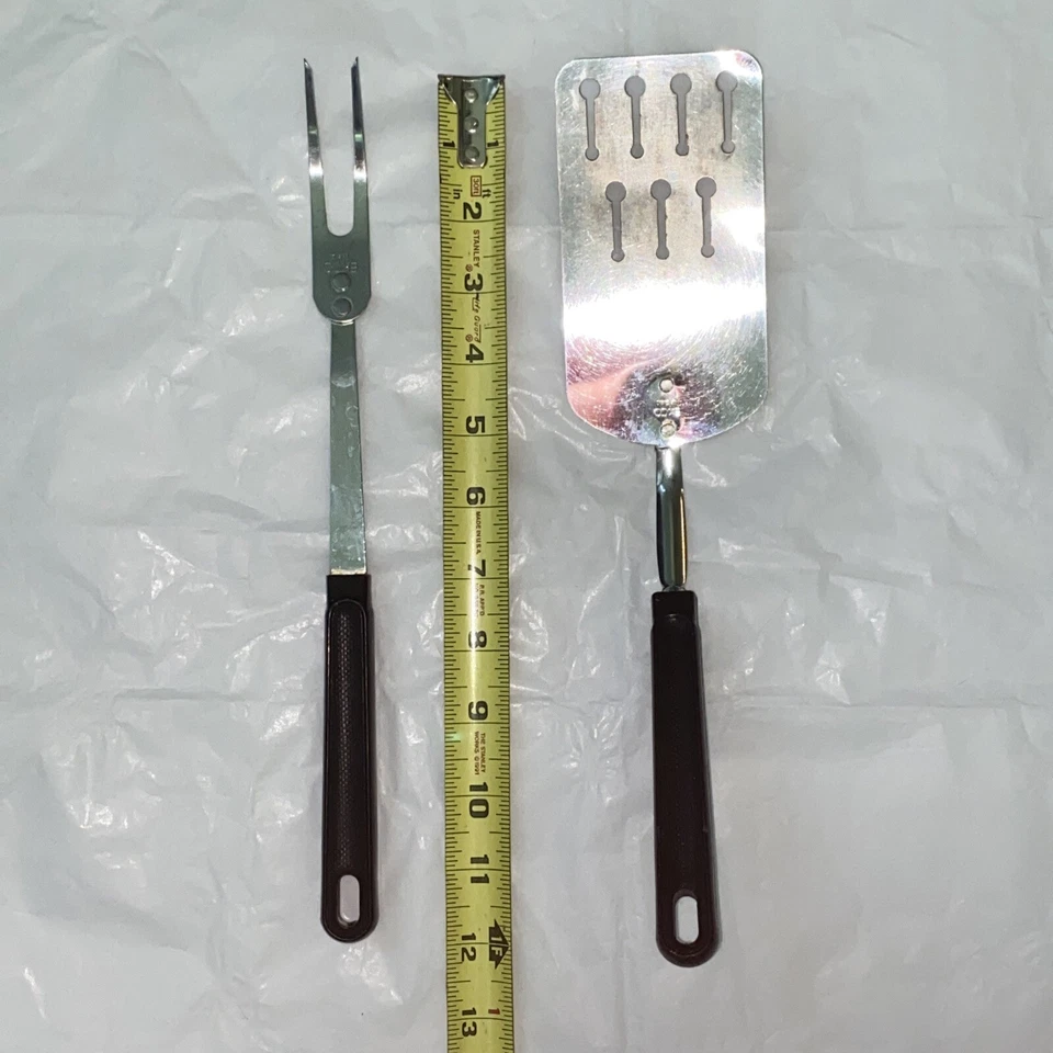 Vintage EKCO USA Black Nylon Short Slotted Spatula & Carving Fork - Image 2 of 4