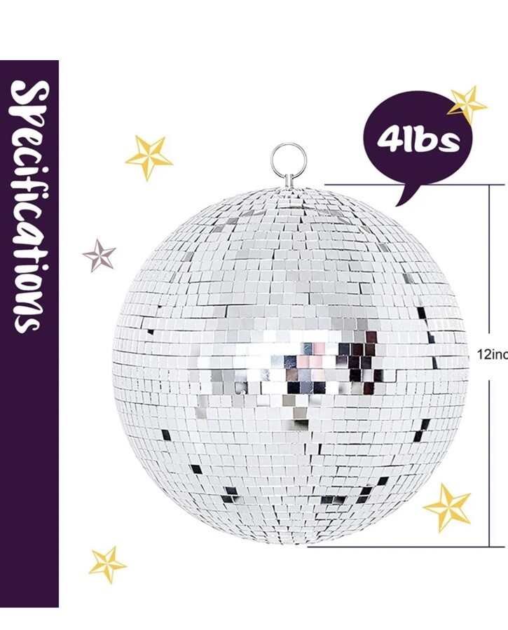 Disco Ball Mirror Ball 12 inch Mirror Ball Large Disco Ballfor Party