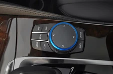 Blue Interior Multi-Media Control Knob Cover Ring For BMW F22 F30 F32 F10 F25