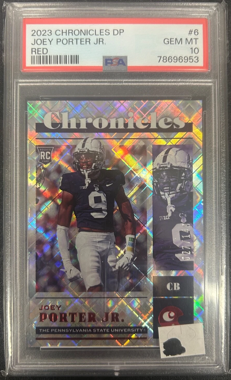 Joey Porter Jr. Panini Chronicles Draft Picks #6 Red