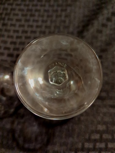 Set Of 2 Vintage Cordial Crystal Hexagon Stemmed Glasses 3 Ounces Made In France - Picture 7 of 7