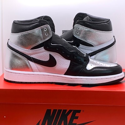Nike Air Jordan 1 High OG Silver Toe Size 11W Women / 9.5M