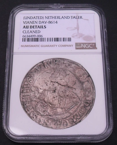 ( Undated) Netherland  Taler , NGC AU details ,  nice silver coin   #1696, #52-1