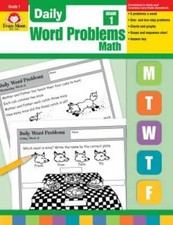 Daily Word Problems, Grade 1 Math - Paperback...