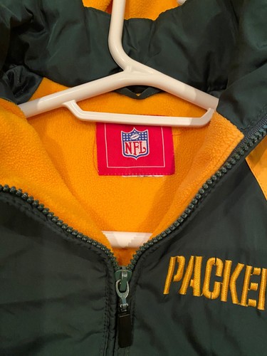 NFL Green Bay Packer Unisex Youth Hooded Winter Jacket Size 8 Full Zip READ - Picture 3 of 8