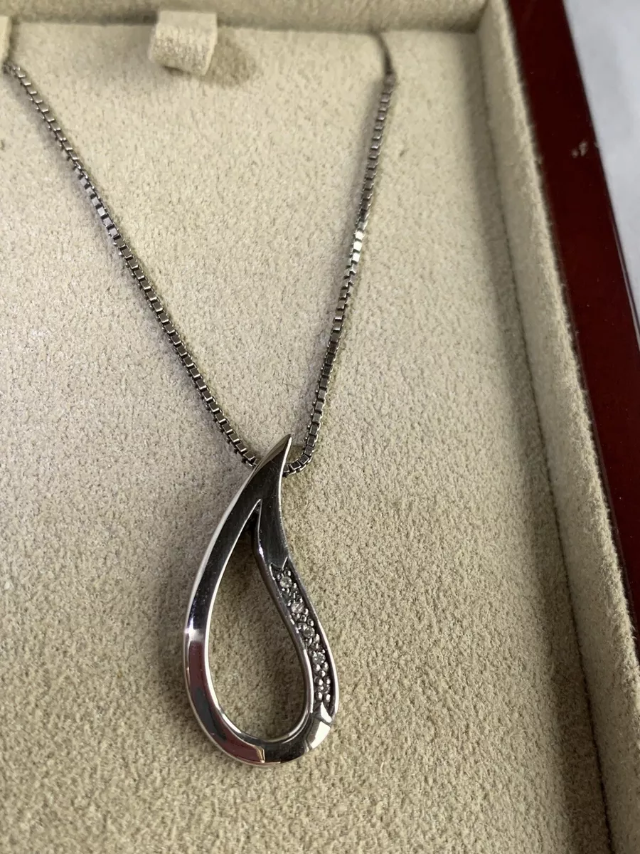 Hot diamonds shop teardrop necklace