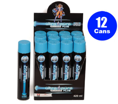 BUTANE Gas ULTRAPURE PLUS 420 ml European Lighter Refill- 12 Cans