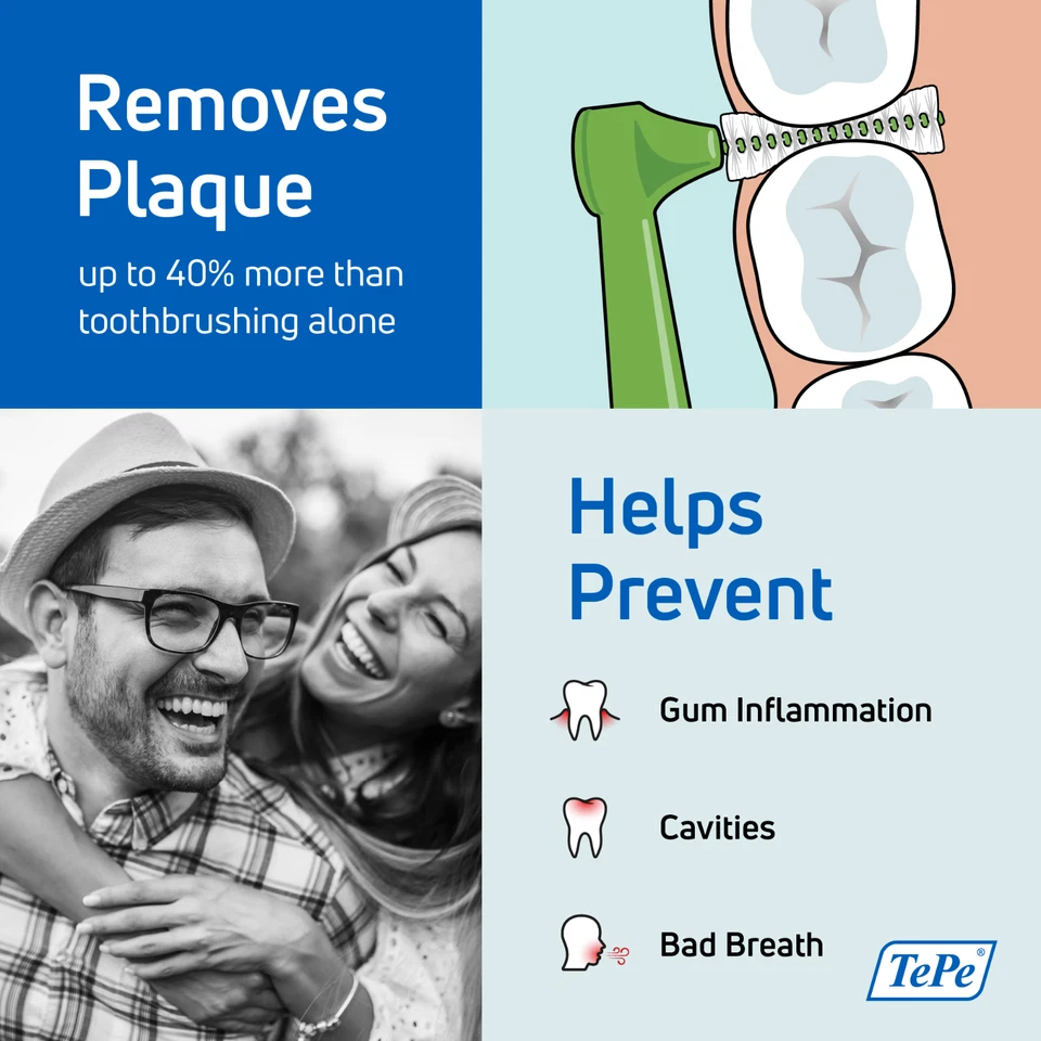 Limpiador de ángulos de cepillo interdental TEPE - Cepillos entre dientes, rojo 0,5 mm Foto 2 de 4