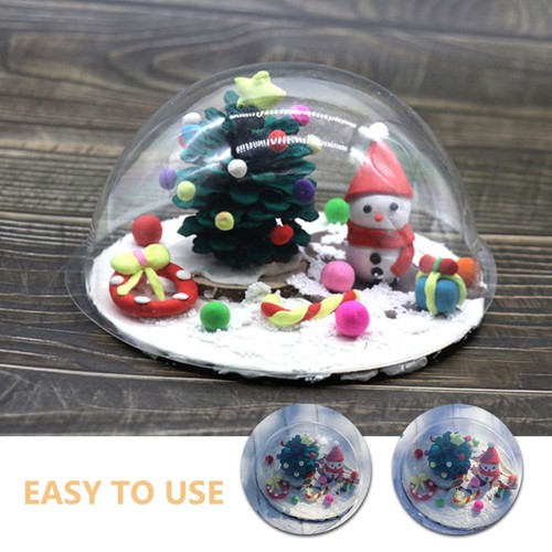 Ornamento mezza cupola plastica trasparente 20 pezzi per artigianato e arredo casa ideale per neve - Foto 7 di 12