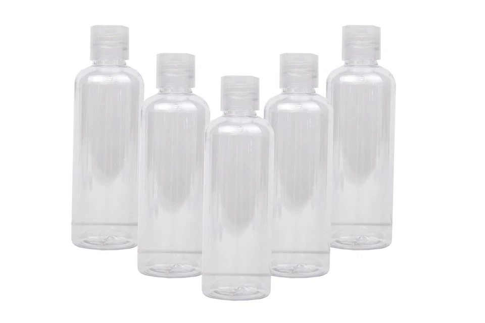 100 Bulk 100ml Flip Top Bottles Travel Hand Gel Soap Shampoo Toiletries - Image 3 of 4