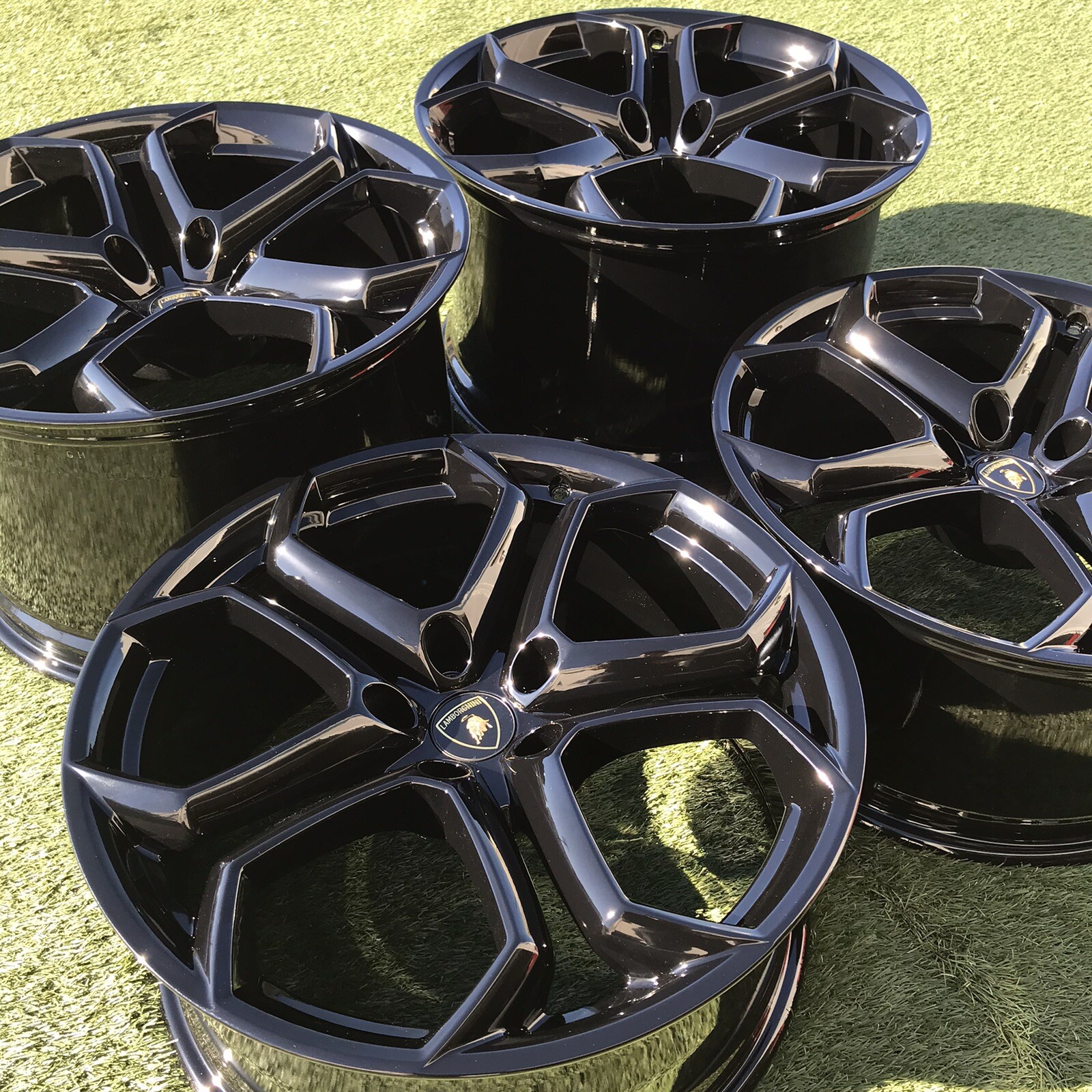 19 20 Lamborghini Rims Wheels OEM Stock Set 4 Aventador LP700 LP Black Genuine 