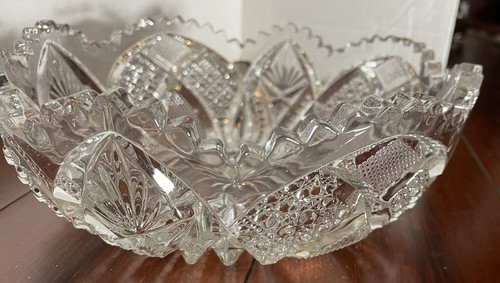 "Herirloom de colección vidrio prensado brillante baya tazón de fruta margarita botones arcos de 8,5""" - Imagen 3 de 10
