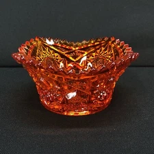 L.E. Smith Bowl  Amberina Cadmium Glow