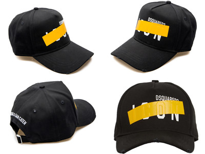 Dsquared2 Hidden Swipe Tape Icon Baseball Cap Hat New