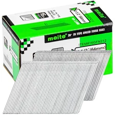 meite 16 Gauge 20 Degree Angled Finish Nails Galvanized for window trim
