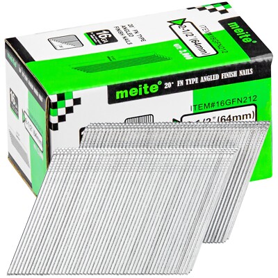 20,000- 24,000 PCS meite 16 Gauge 20 Degree Angled Finish Nails 1-1/2'' to 2-1/2''