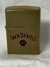 Vintage Zippo Jack Daniel's Old No. 7 Brass Lighter & Insert 1998 K XIV Made USA