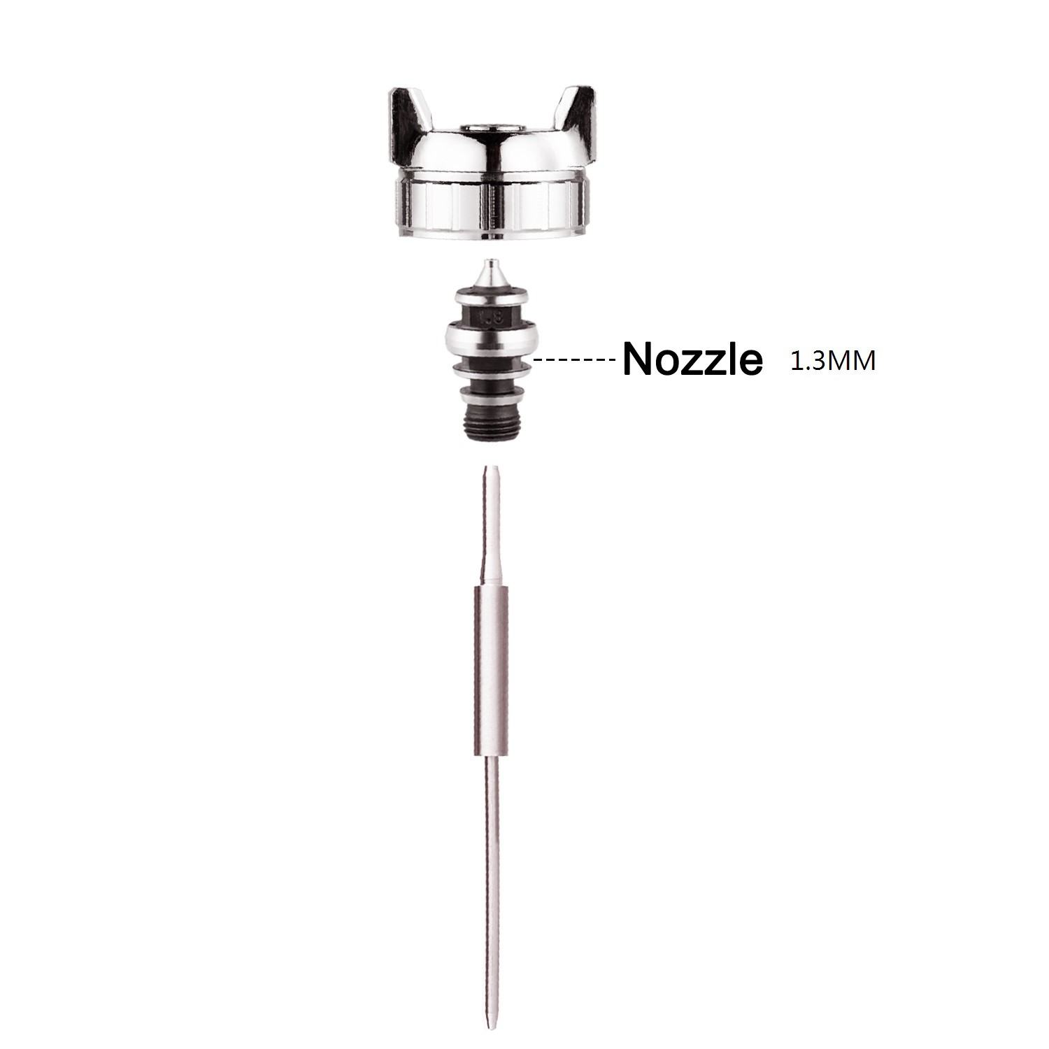 Spray Gun Parts For ANEST IWATA W-71-132G Nozzle1.3mm  Needle Air Cap 3Pcs/Set