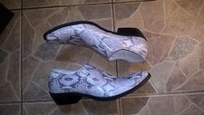 Comodo Hand made cowboy/western shoes Sauro multi Leather siz 44 Snakeskin print