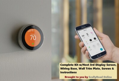 Google Nest 3rd Generation Learning Thermostat -- T3007ES Stainless Steel w/Base