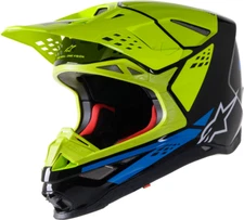 Alpinestars S-M8 FACTORY Supertech M8 Motocross Helmet Black/Yellow/Blue - XL