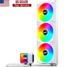 360mm CPU Water Cooler Liquid AIO W/ ARGB Fans Pump High Performance Low Noise
