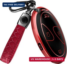 Lucrum Compatible With Hyundai Key Fob Cover Leather Keychain Keyfob Case For Lucrum Compatible With Hyundai Key Fob Cover Leather Keychain Keyfob Case For