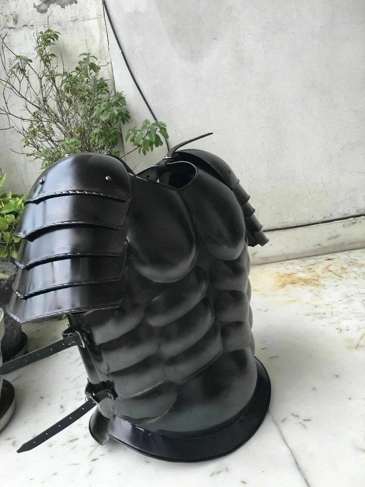 Chaqueta medieval espartana con armadura muscular con armadura de hombro disfraz de Halloween Foto 4 de 4