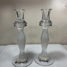 Tipperary Crystal Ireland, Lead Crystal, Candle Sticks 12”