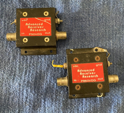 * Lot of 2 Advanced Receiver Research P50VDG and P860VOOG Receive Preamplifiers