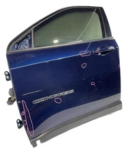 2017-2024 Jeep Compass LH Driver Front Door Assembly Dark Blue Has Scratch Gouge