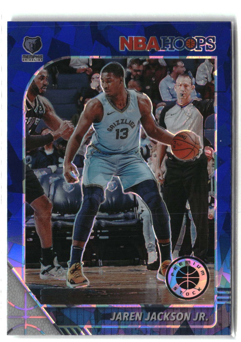 2019-20 Hoops Premium Stock #90 Jaren Jackson Jr. Prizms Blue Cracked Ice