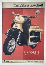 Kraftfahrzeugtechnik Zeitschrift DDR 1963 Nr 2 IWL Motorroller trolli 1