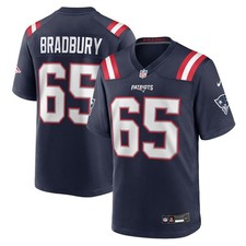 New England Patriots Garrett Bradbury Nike Navy 2025 Official NFL Game Jersey