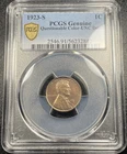 1923 S Lincoln Wheat Cent Penny 1c PCGS UNC Details Questionable Color