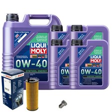 Motoröl 0W40 LIQUI MOLY Synthoil Energy 9L+BOSCH Ölfilter+Ölablassschraube Motoröl 0W40 LIQUI MOLY Synthoil Energy 9L+BOSCH Ölfilter+Ölablassschraube