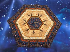 Handmade Quilted table topper Fall Halloween Thanksgiving pumpkins trees