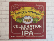 Beer Coaster: SIERRA NEVADA Brewing Co Celebration Fresh Hop & Pale Ale; CA & NC