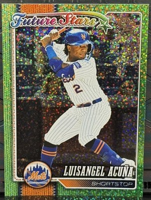 2026 Topps #275 Luisangel Acuna Celebration Exclusive Green Confetti - Mets