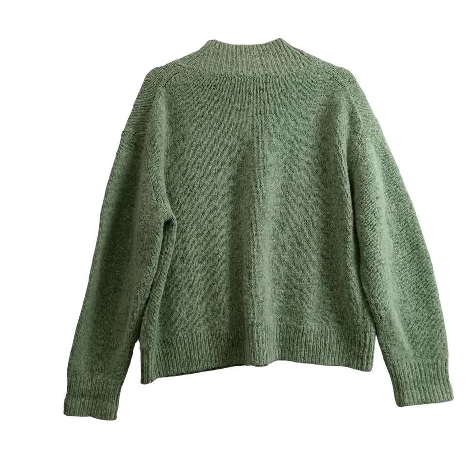 Jersey Whistles Verde Cuello Alto Para Mujer Tejido Mezcla Lana Reino Unido Grande - Preciado Foto 3 de 4