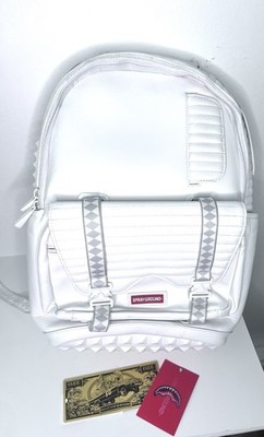 Sprayground Backpack Future Traveller Limited Edition White Gray Lots Of Pockets