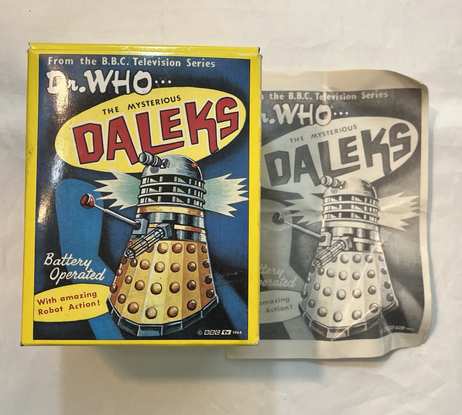 Vintage Doctor Who Battery Operated Dalek Dapol 1996 EMPTY BOX LOT Limited Ed