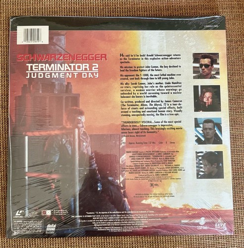Terminator 2: Judgment Day Widescreen Laserdisc LD Arnold Schwarzenegger SEALED - Picture 2 of 2