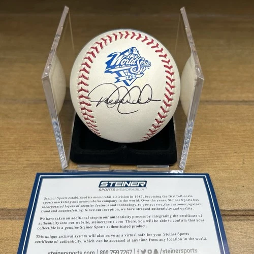Derek Jeter Signed Baseball Autographed Ball Yankees W/ Case STEINER