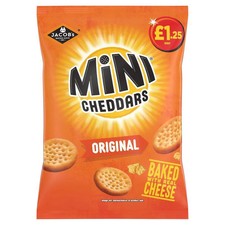Jacob's Mini Cheddars Original Snacks 90g PMP - from Giant Bradley's Sweet Shop