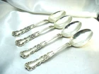 BUTTERCUP by Gorham Sterling 4 Teaspoons Buttercup RAS Mono. 5 3/4” - 123g.