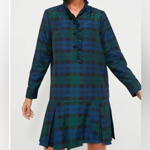Tuckernuck Blackwatch plaid Tate mini shirt dress size xxxl Green blue black - Bild 1 von 9