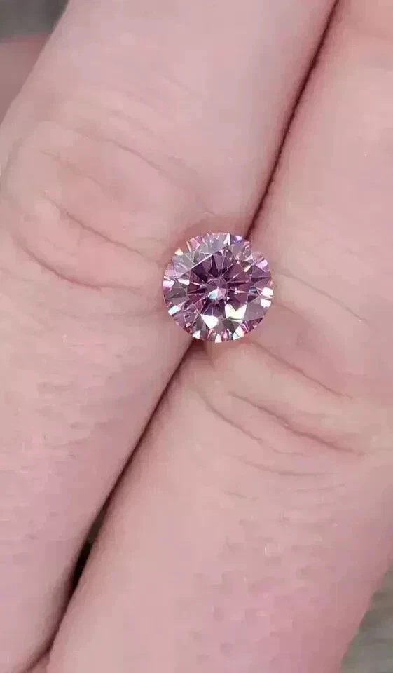 3 Ct Lab Grown Pink Diamond Round Cut VVS1 D Grade Certified Stone - Image 2 of 4