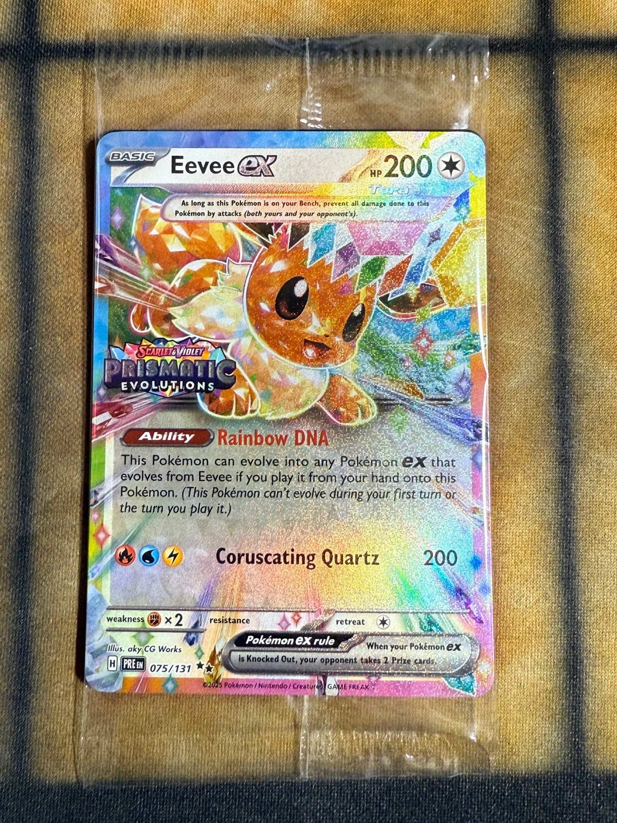 Pokemon Eevee EX 075/131 Prismatic Evolutions Stamp Promo Sealed